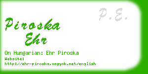 piroska ehr business card